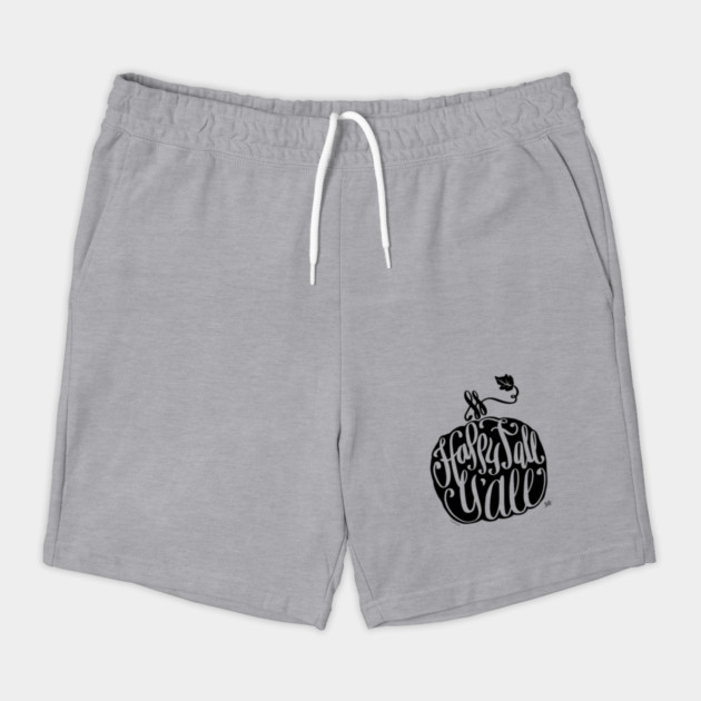 Happy Fall Y'All Graphic Pumpkin Black Shorts