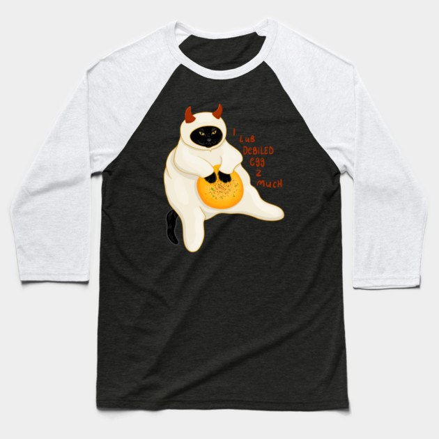 I lub Debiled Egg cat Baseball T-Shirt