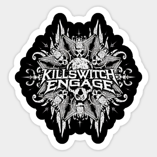 Band Emblem Skulls Wings Star Sticker