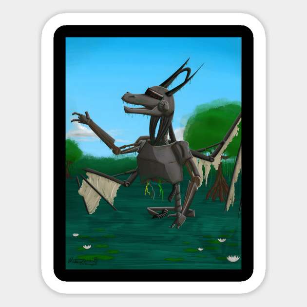 Cybernetic Creature in a Swamp Sticker