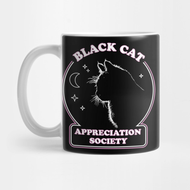 Black Cat Appreciation Society - Retro Witch Halloween Costume Mug