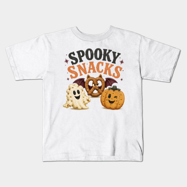 Spooky Snacks Halloween Ghost Treats Food Kids T-Shirt