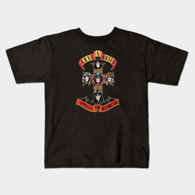 Guns N' Roses Appetite For Destruction Cross Kids T-Shirt