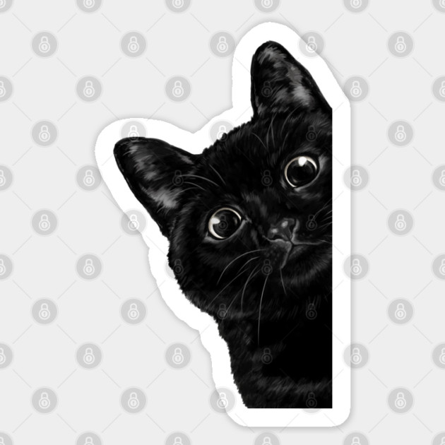 Sneaky Black Cat Magnet