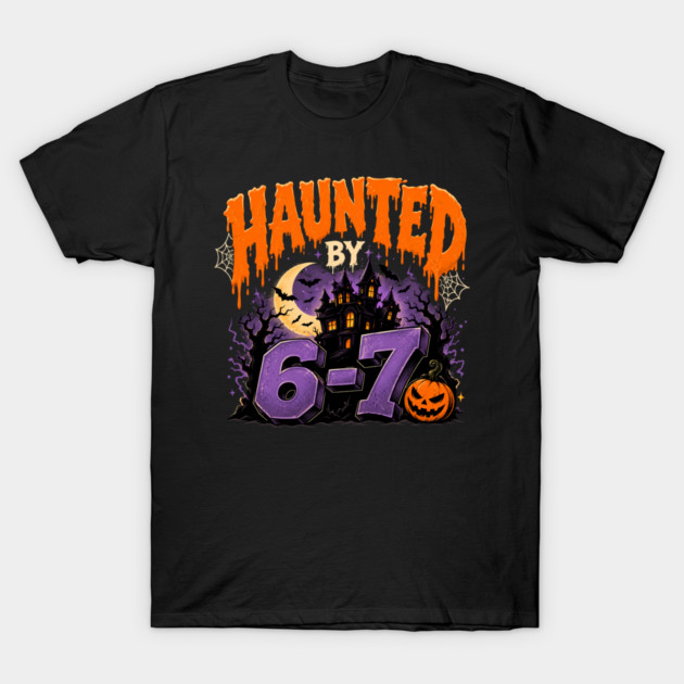 Haunted Castle Spooky Moon 6 7 Halloween T-Shirt