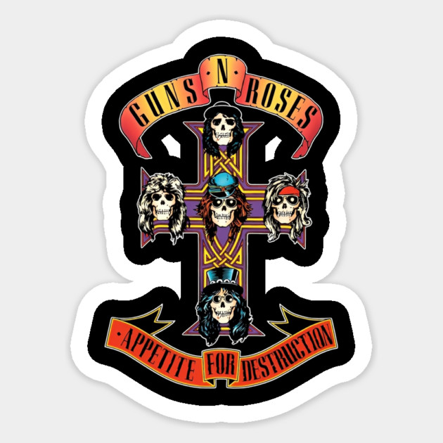 Guns N' Roses Appetite For Destruction Cross Sticker