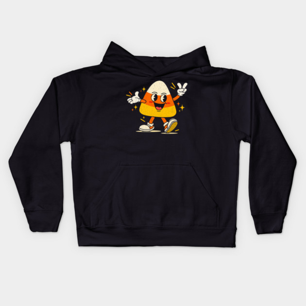 Cute Candy Corn Halloween – Funny Retro Candy Corn Design Kids Hoodie
