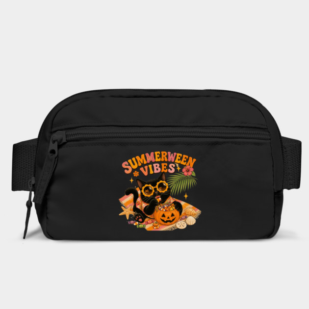 Summerween Cat Vibes Beach Halloween Bag