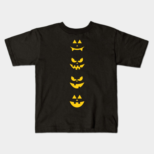 Halloween Pumpkin Faces Kids T-Shirt