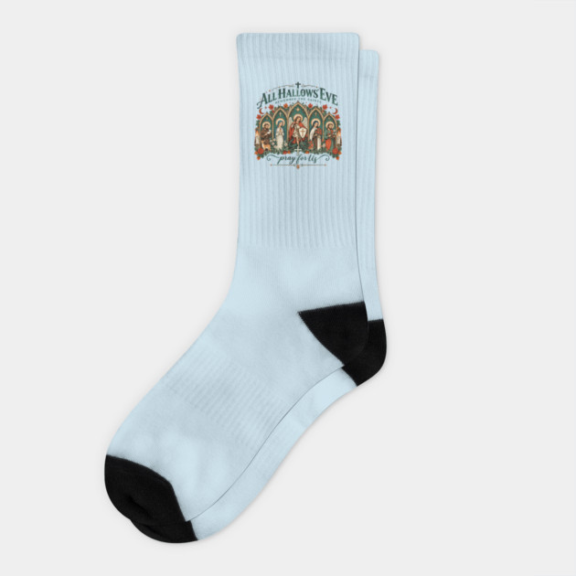All Hallows Eve, Catholic Halloween, All Saints Day, All Souls Day, Gothic Catholic Socks