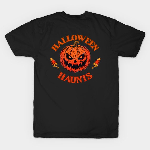 Halloween Haunts Scary Pumpkin Face T-Shirt