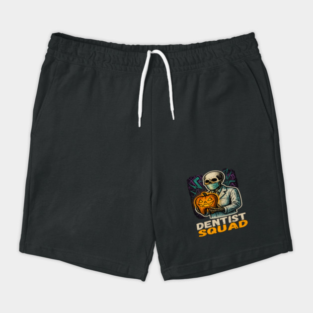 Dentist Squad – Spooky Skeleton Halloween Tooth Shorts