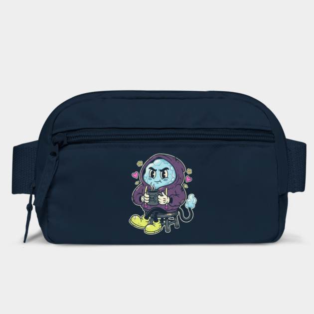 Cute Chibi Ice Monster Drinking Coffee Art Bag