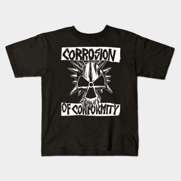 Corrosion of Conformity Skull Radiation Punk Metal Logo Kids T-Shirt