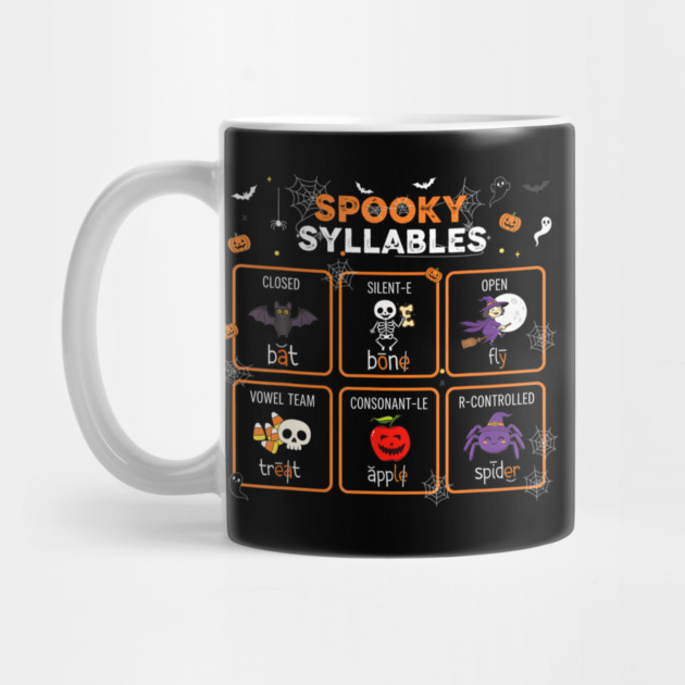 Spooky Syllables Halloween Teacher Student Educational Mug