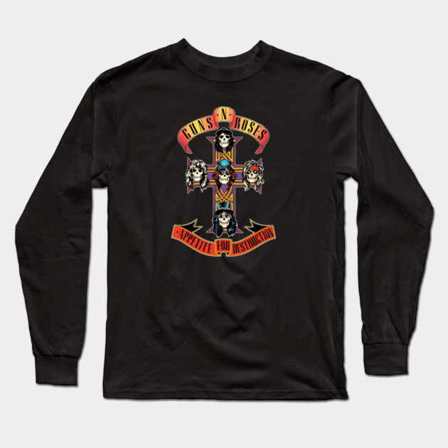 Guns N' Roses Appetite For Destruction Cross Long Sleeve T-Shirt