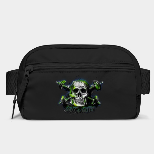 Grit and Guts Skull Neon Green Bag