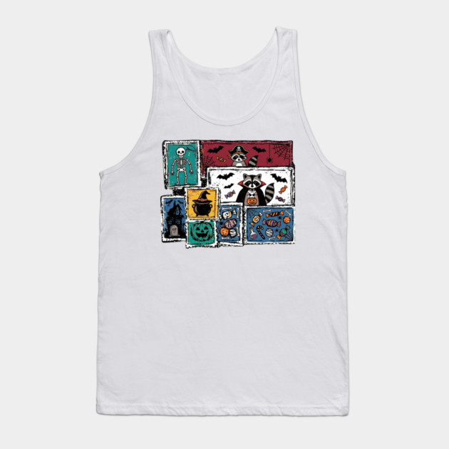 Spooky Raccoon Halloween Costumes Tank Top