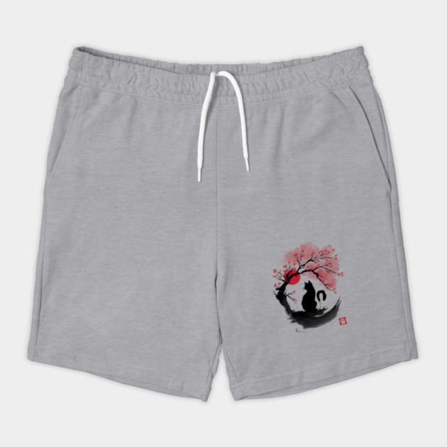 Sakura cat sumi e Shorts