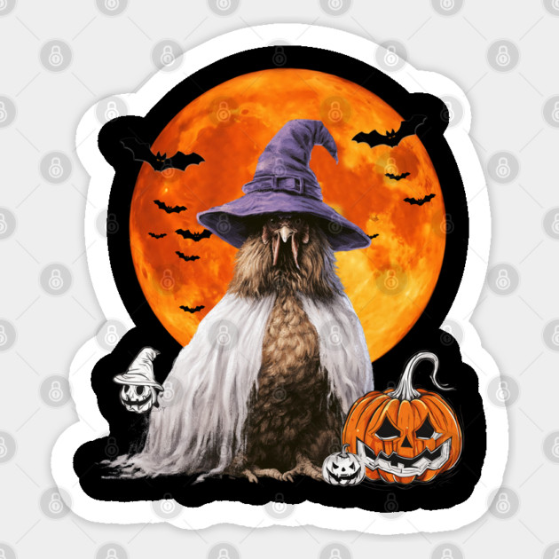 Chicken Bat Funny Halloween Costume Silhouette Sticker