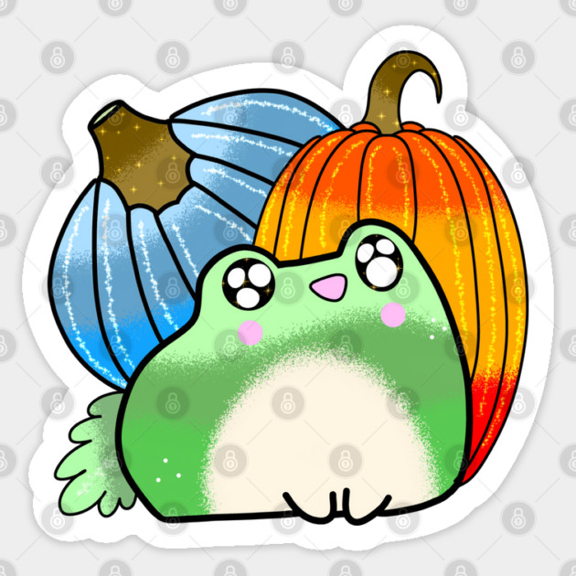 Halloween froggy pumpkin spooky season Sticker