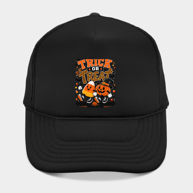 Candy Corn Pumpkin Leopard Pattern Cute Halloween Hat
