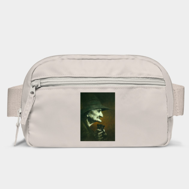 Old Witch And Familiar Bag