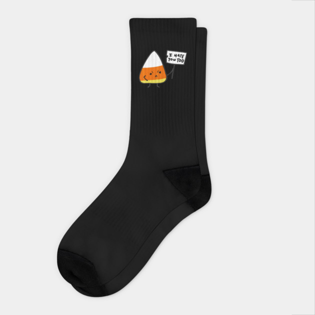 Candy Corn I Hate You Too Team Candycorn Socks