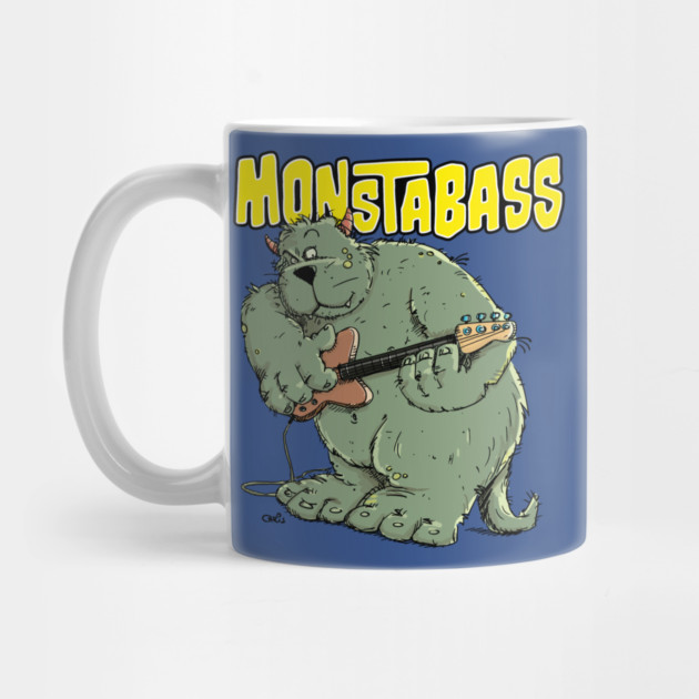 Monster Bass Guitar Player Mug