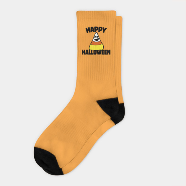 Happy Halloween Candy Corn Socks