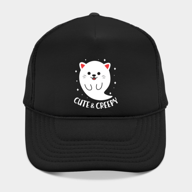 Funny Cute & Creepy Cat Ghost Halloween Hat