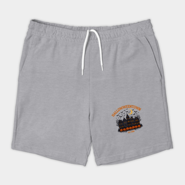 Halloweentown Est 1998 Retro Spooky Haunted House Bats and Pumpkins Shorts
