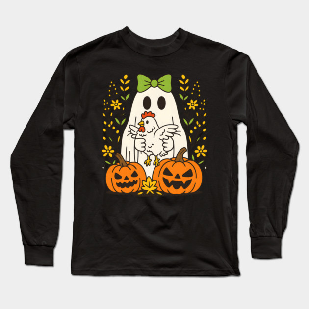 Chicken Shirt Fall Halloween Long Sleeve T-Shirt