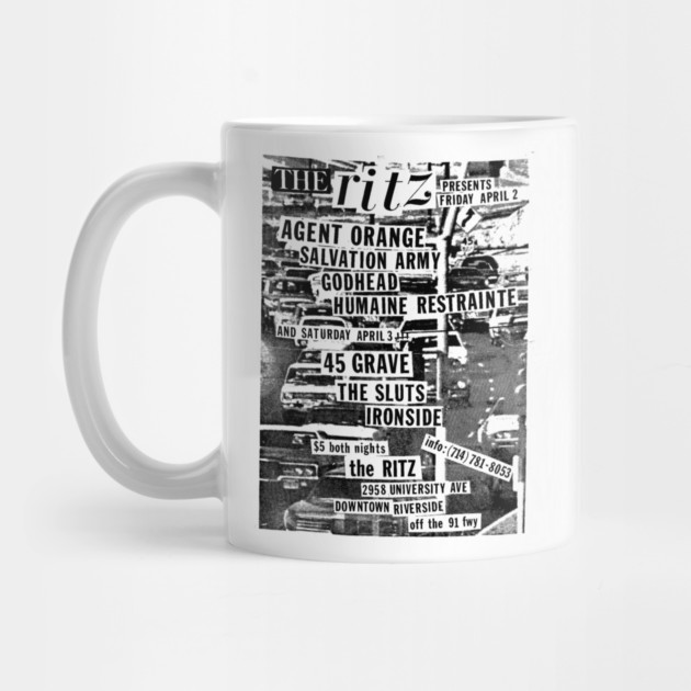 Agent Orange / Salvation Army / 45 Grave Punk Flyer Mug