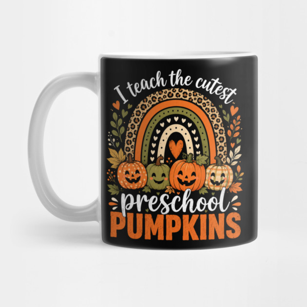 Pumpkins Cute Halloween Rainbow Teacher Shirt Mug