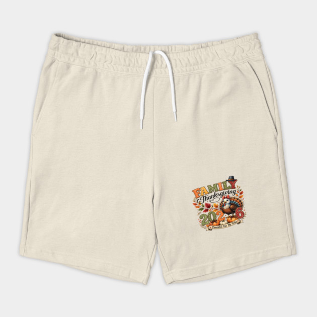 Family Thanksgiving 2026 Cute Turkey Tribe Shirt Shorts