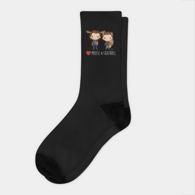 Love Moose & Squirrel - Supernatural Socks