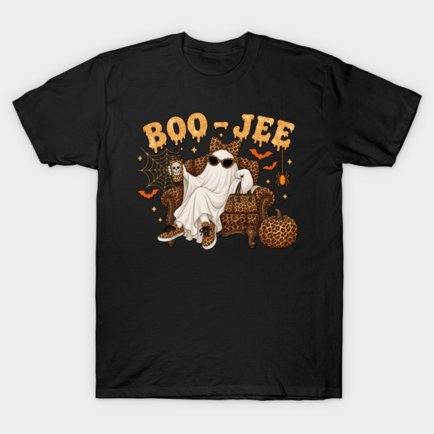 Halloween Boo JEE Ghost Leopard Boo JEE Women Girl Halloween T-Shirt