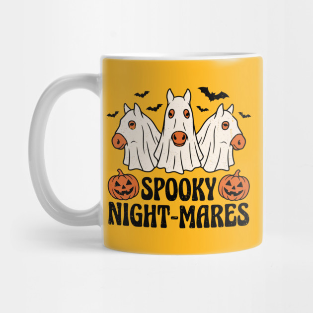 Spooky Night-Mares Halloween Horse Ghost Funny Spooky Season Mug