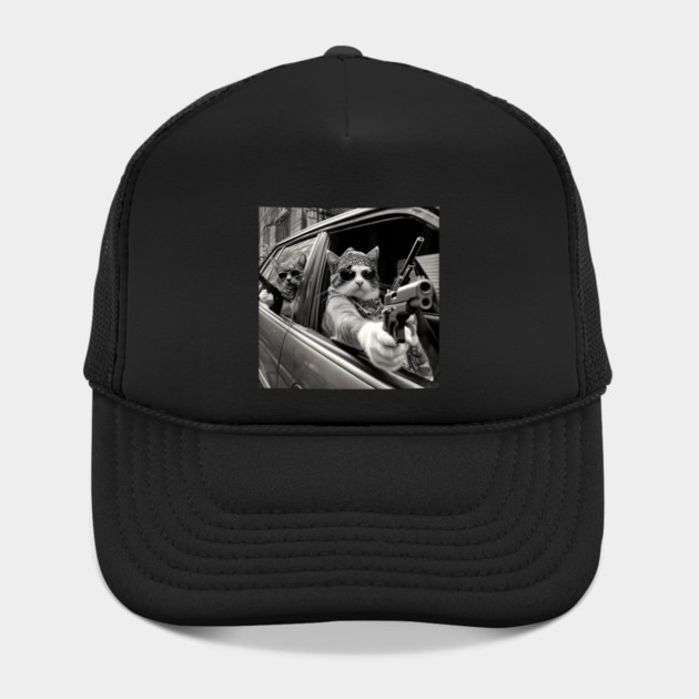 Funny Vintage Gangster Cat Memes Cat Gang Cat Mom Dad Women Hat