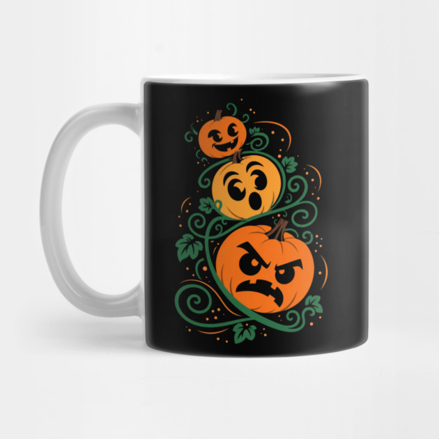 Cozy Pumpkin Family Illustration Mug