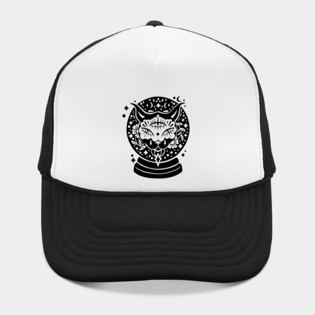 Black Cat Crystalball Hat