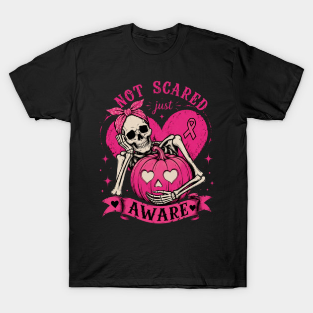 Funny Breast Cancer Awareness Survivor Retro Halloween Pumpkins T-Shirt