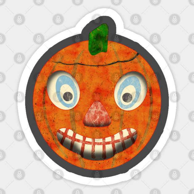 Vintage German Halloween Pumpkin Sticker