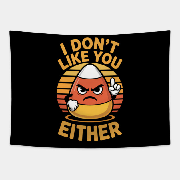 Funny Candy Corn Halloween Joke Tapestry