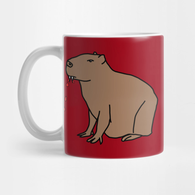 Funny Halloween Animals Capybara with Sharp Teeth Mug