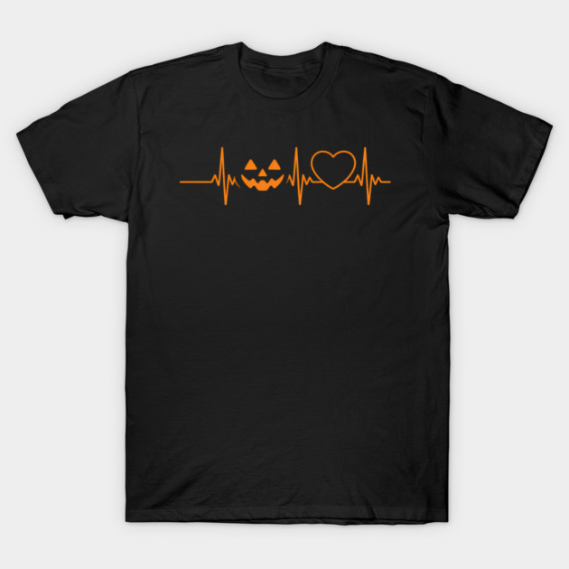 Pumpkin Funny Heartbeat Halloween Party T-Shirt