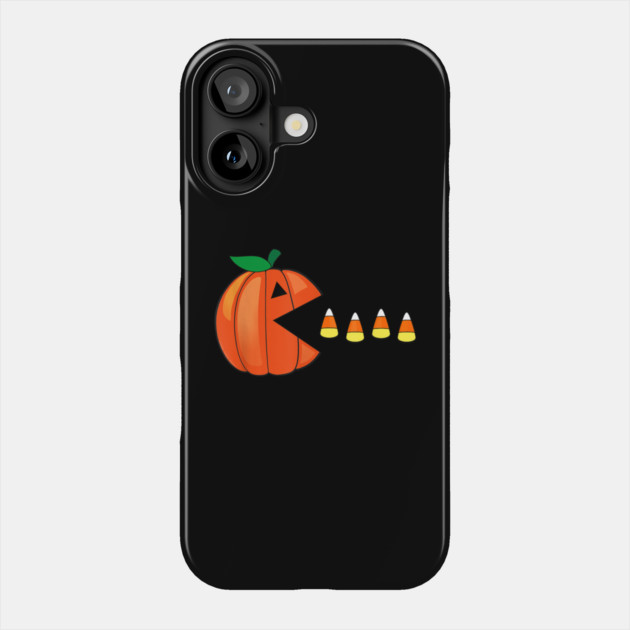 Funny Halloween Pumpkin Eating Candy Corn Gift Phone Case