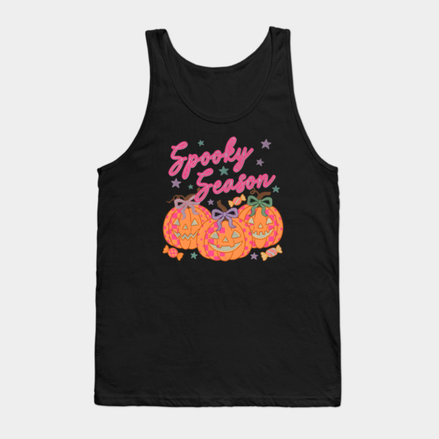Spooky Season Cute Pumpkins Halloween Girls Tank Top