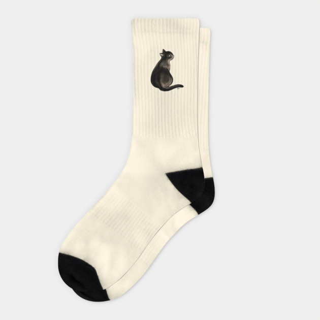 Long tail black cat lady Socks